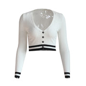 Sophie’s - Vrouwen V-Hals Longsleeve Top met Knopen