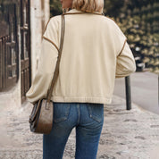 Lara’s - Vrouwen Vest Jas met Contrast Bies