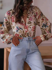 Sophie’s - Vrouwen Bedrukte Longsleeve Blouse