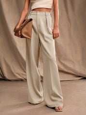 Eline’s - Vrouwen Hoge Taille Wijde Pijp Pantalon