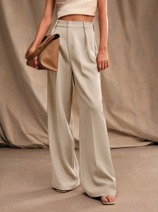 Eline’s - Vrouwen Hoge Taille Wijde Pijp Pantalon