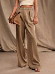 Eline’s - Vrouwen Hoge Taille Wijde Pijp Pantalon