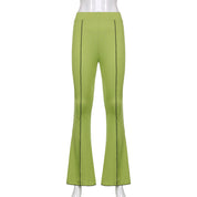 Luna’s - Vrouwen Hoge Taille Micro-Flare Broek