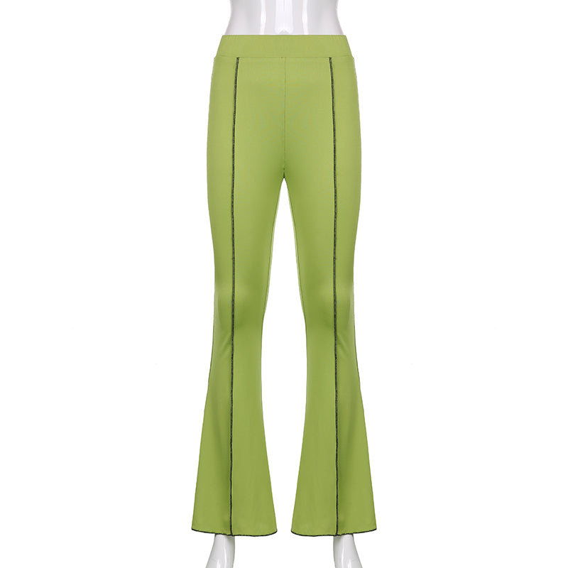 Luna’s - Vrouwen Hoge Taille Micro-Flare Broek