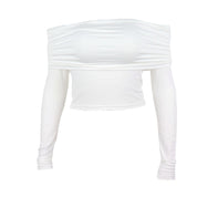 Emma’s - Vrouwen Off-Shoulder Slim Fit Longsleeve Top
