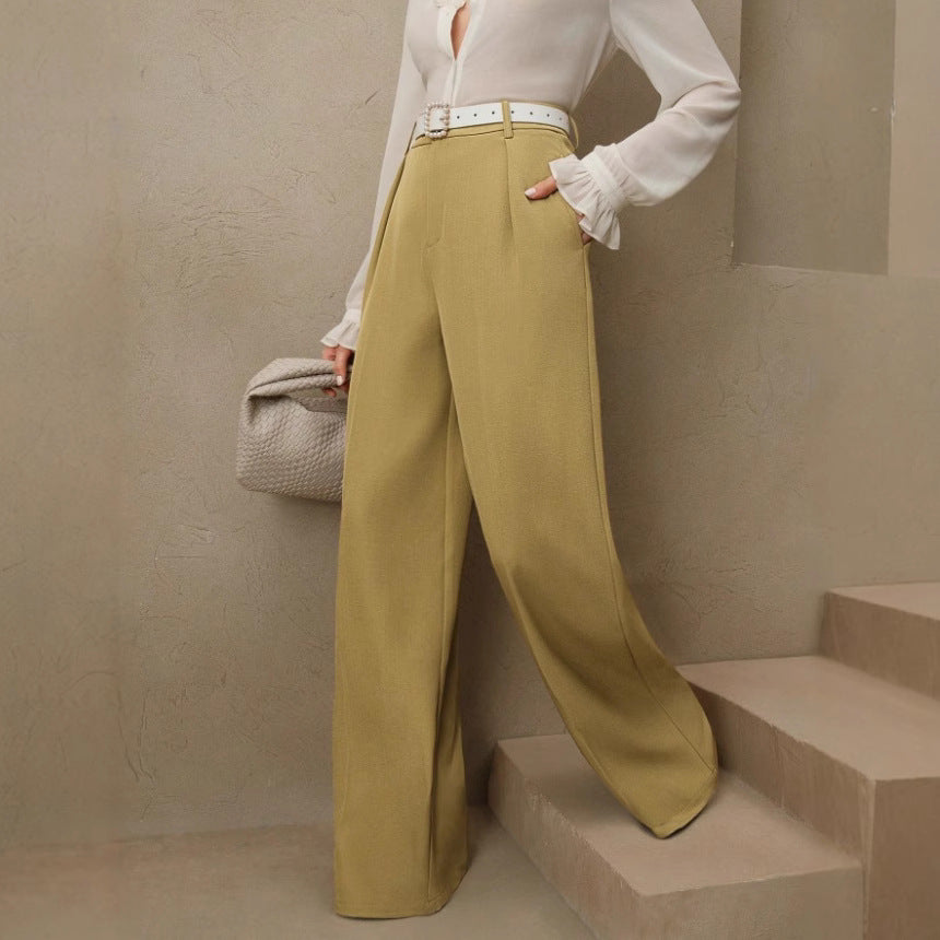 Eline’s - Vrouwen Hoge Taille Wijde Pijp Pantalon