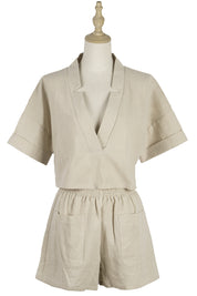 Emma’s - Vrouwen Tweedelige Set Top & Shorts met Zakken