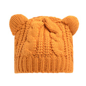 Handgemaakt 3D Kattenoren Gebreide Winter Beanie Met Oortjes