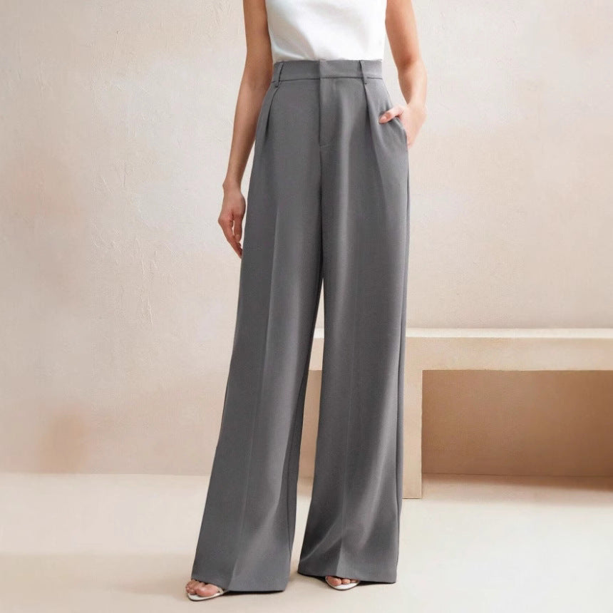 Eline’s - Vrouwen Hoge Taille Wijde Pijp Pantalon