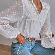 Sandi’s - Vrouwen Kanten Patchwork Blouse