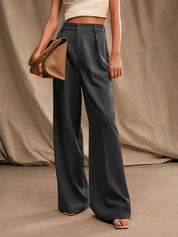 Eline’s - Vrouwen Hoge Taille Wijde Pijp Pantalon