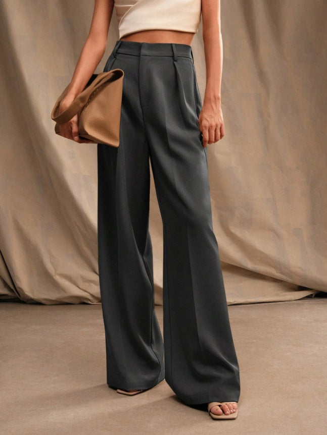 Eline’s - Vrouwen Hoge Taille Wijde Pijp Pantalon