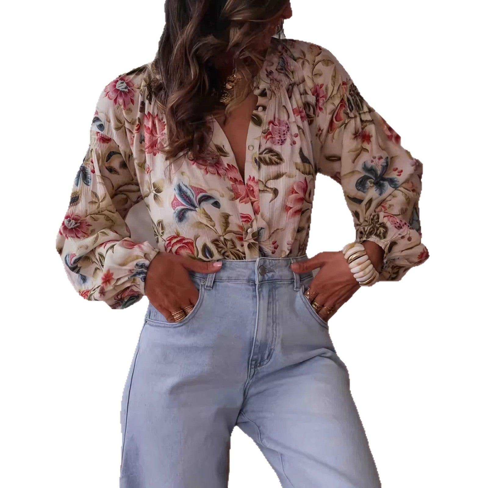 Sophie’s - Vrouwen Bedrukte Longsleeve Blouse