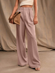 Eline’s - Vrouwen Hoge Taille Wijde Pijp Pantalon