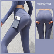 Naadloze Sportlegging Met Zakken Push Up Voor Vrouwen Hoge Taille Fitness Yoga