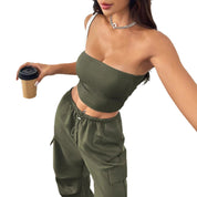 Sara’s - Vrouwen Tweedelige Set Bandeau Top & Tuinbroek