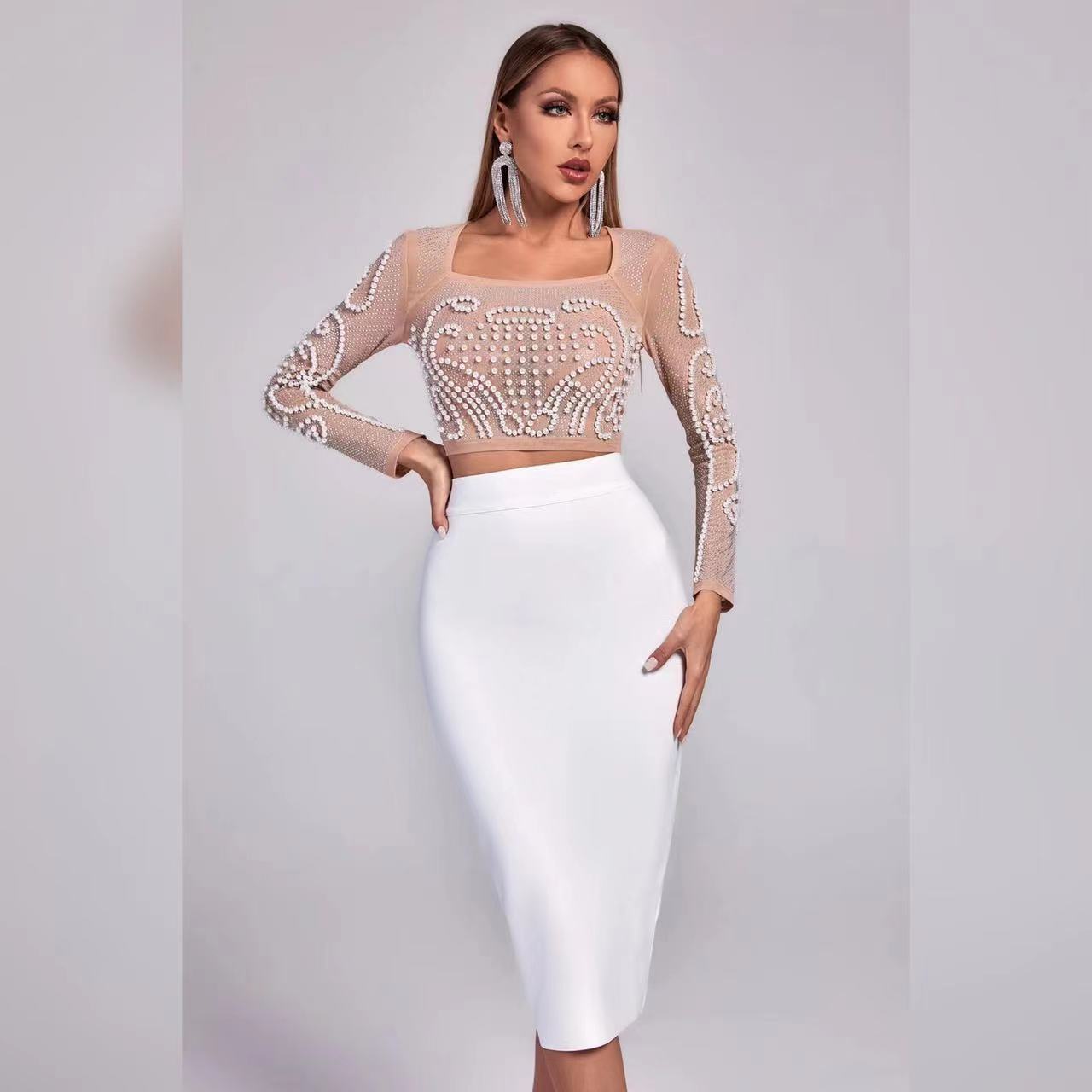 Romy’s - Vrouwen Bubble Bandage Avondjurk