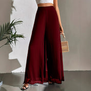 Yara’s - Vrouwen Luchtige Chiffon Wijde Broek