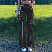 Luna’s - Vrouwen Hoge Taille Micro-Flare Broek