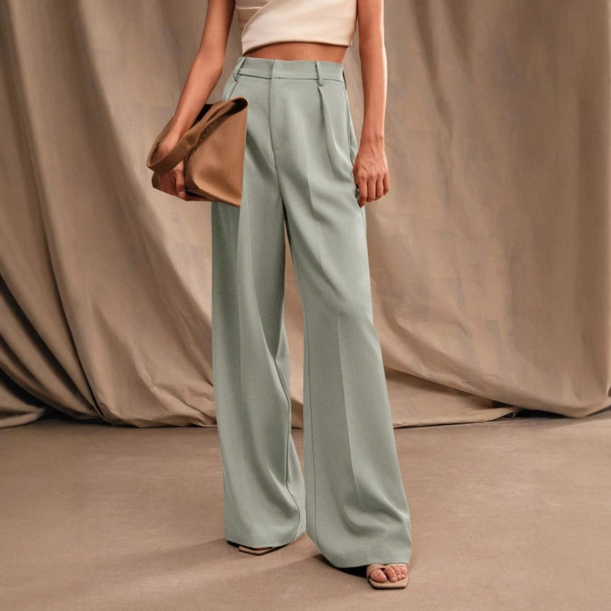 Eline’s - Vrouwen Hoge Taille Wijde Pijp Pantalon