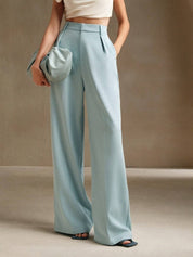 Eline’s - Vrouwen Hoge Taille Wijde Pijp Pantalon