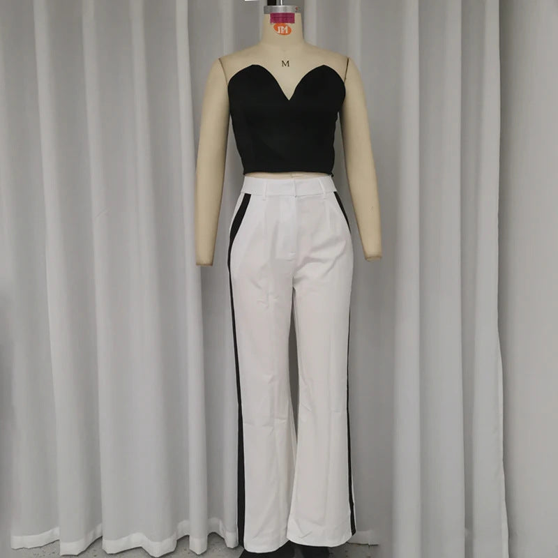 Sophie’s - Vrouwen Bandeau Top & Hoge Taille Broek Set