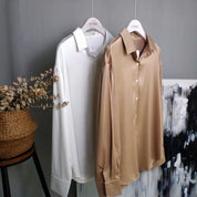 Makenzie’s - Vrouwen Satijnen Losvallende Blouse