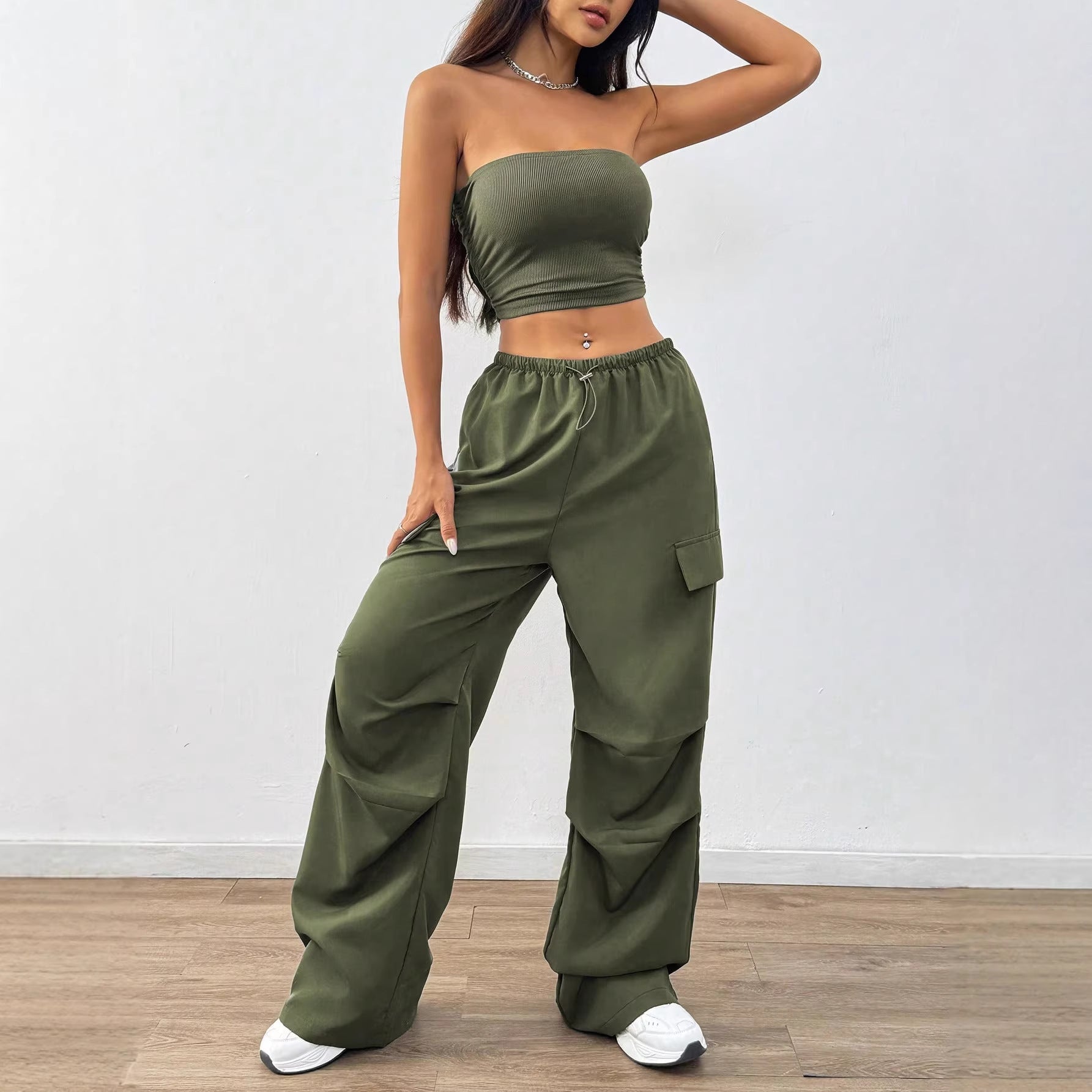Sara’s - Vrouwen Tweedelige Set Bandeau Top & Tuinbroek