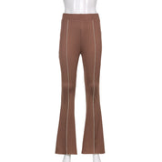Luna’s - Vrouwen Hoge Taille Micro-Flare Broek