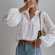 Sandi’s - Vrouwen Kanten Patchwork Blouse