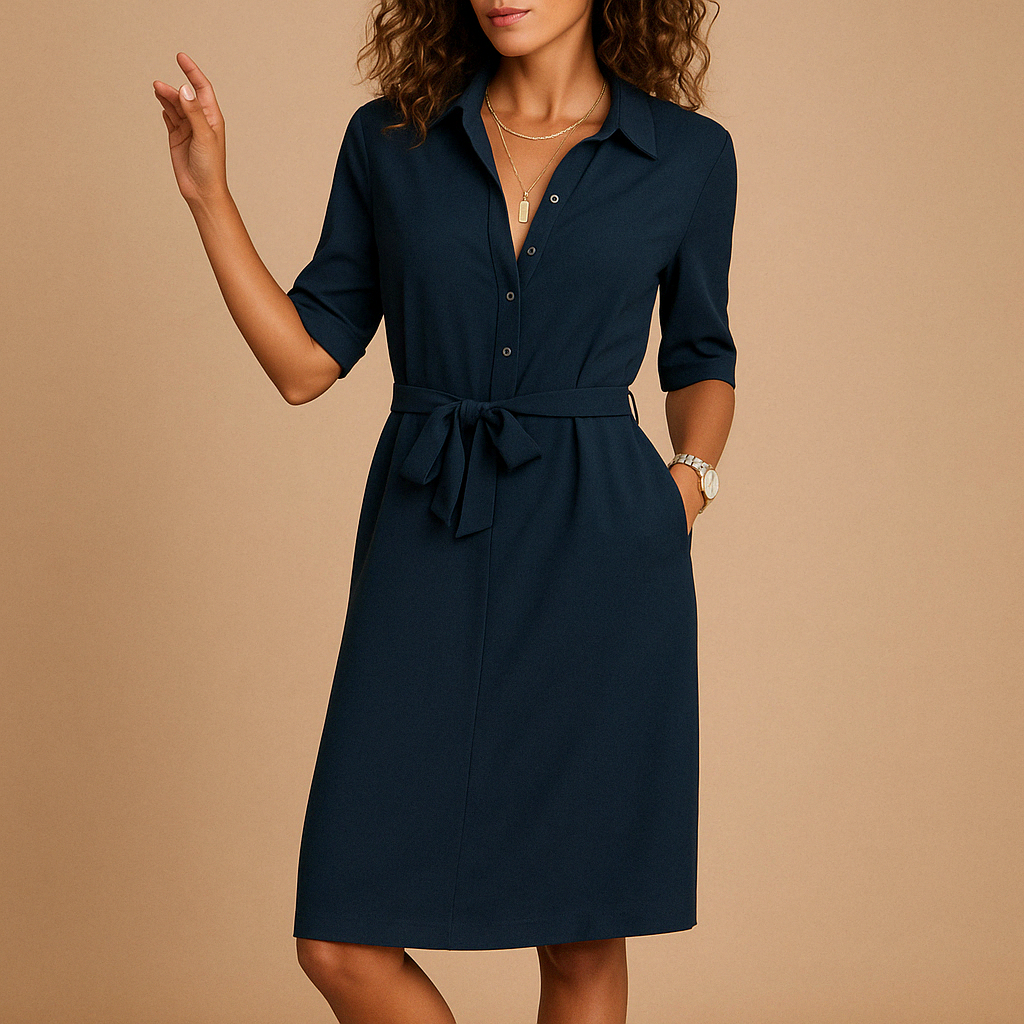 Elegante casual jurk met flatterende pasvorm voor dames | Milou