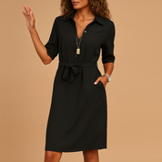 Elegante casual jurk met flatterende pasvorm voor dames | Milou