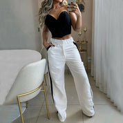 Sophie’s - Vrouwen Bandeau Top & Hoge Taille Broek Set