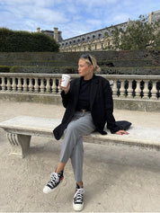 Sophie’s - Vrouwen Grijze Hoge Taille Pantalon