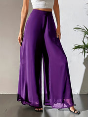 Yara’s - Vrouwen Luchtige Chiffon Wijde Broek