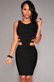 Mila’s - Vrouwen Zwarte Mouwloze Bodycon Jurk